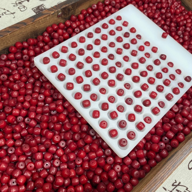 【冬*胭脂四季冬】10x9古法砂砂贡胭脂直切菩提精品散珠DIY手串