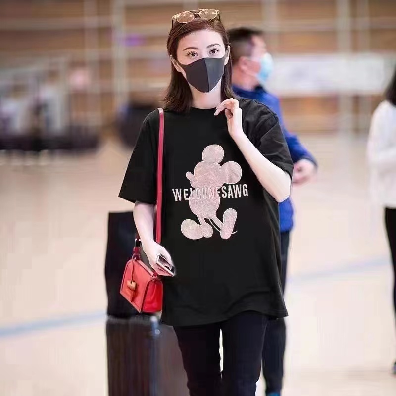 2023新款夏季百搭显瘦同款卡通图案短袖