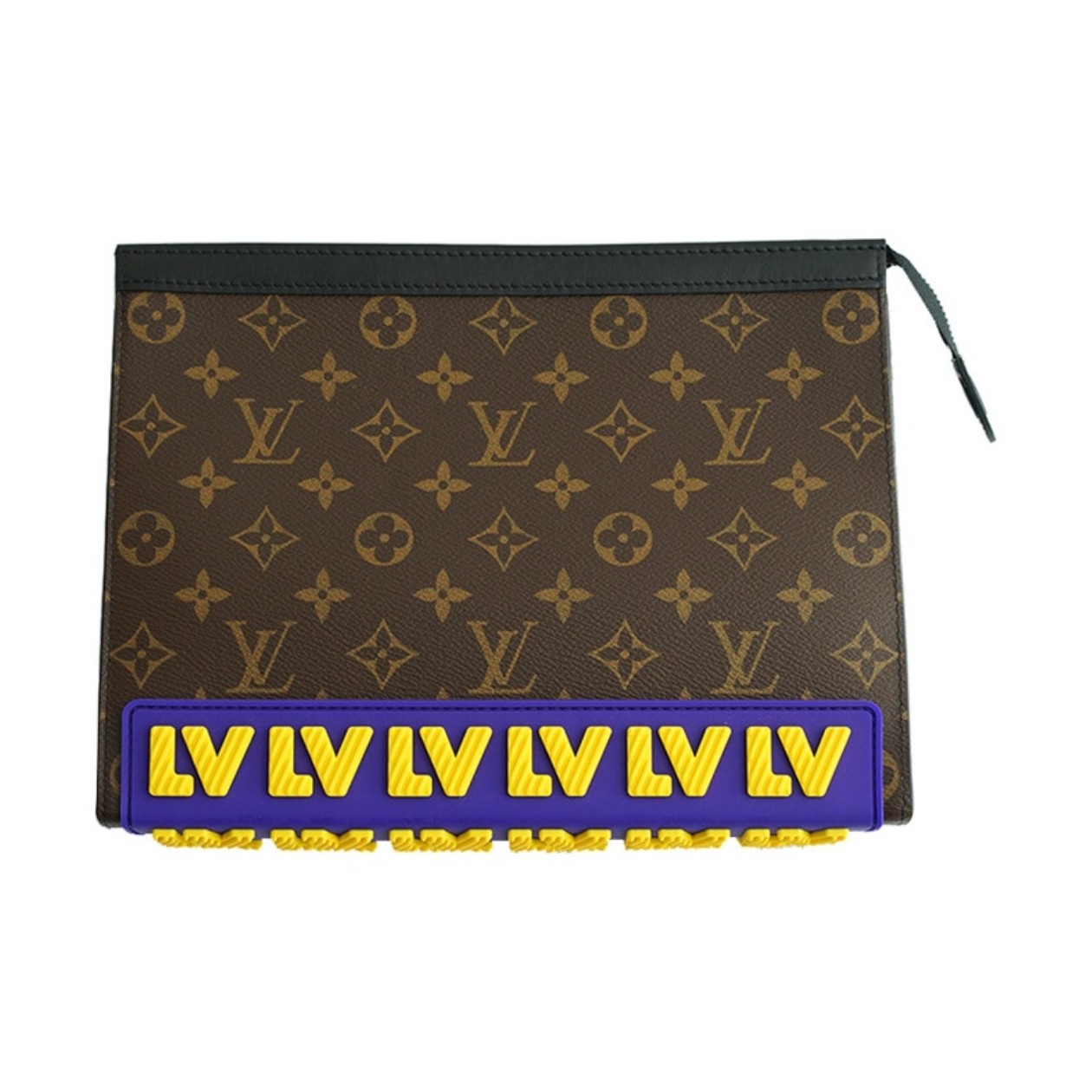 95新 LouisVuitton/路易威登 lv洗漱26RUBBER主题手拿Q176
