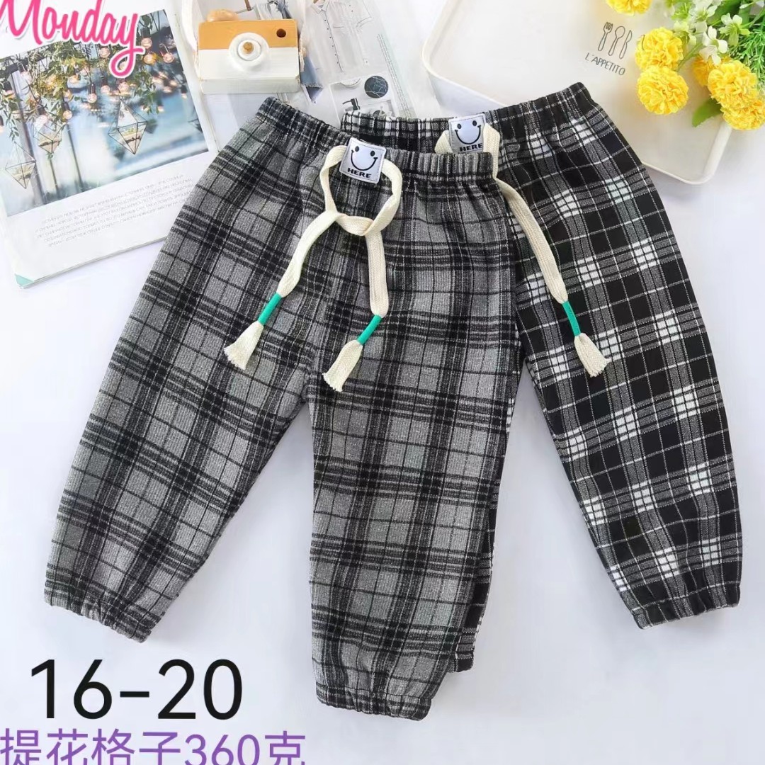 男童裤子春秋款2024新款帅气时髦儿童网红格子裤宝宝休闲长裤春潮