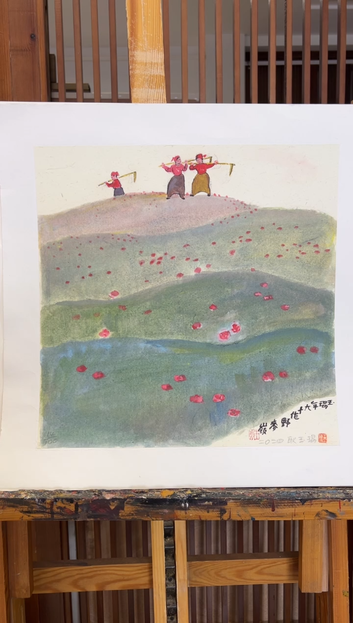 【闪购商品】绘画限量作品亲签盖章版画S