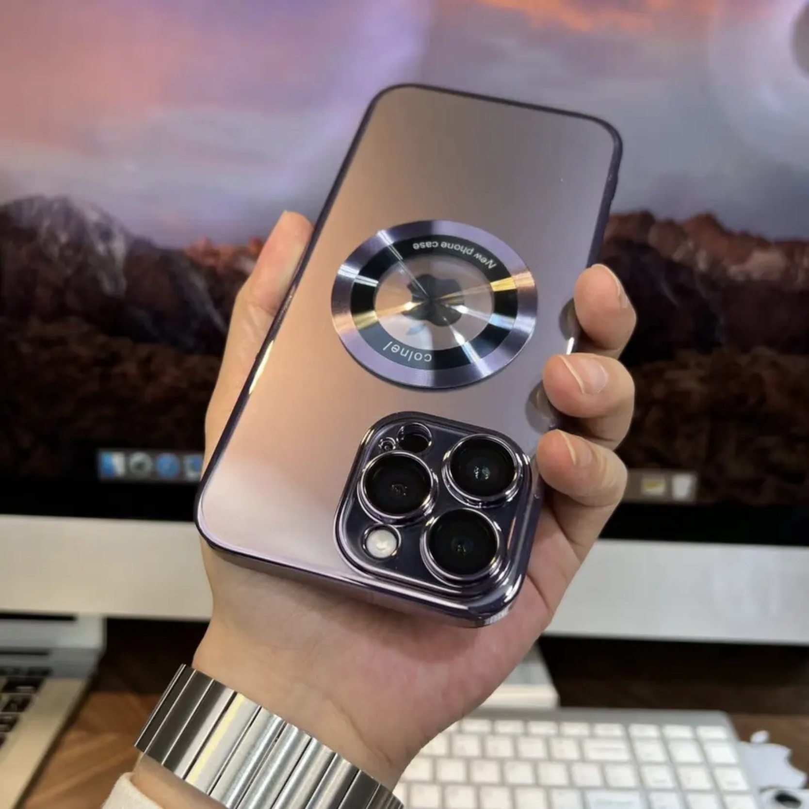 适用苹果16/15/14/13自带护镜高清透明磁吸iPhone16promax手机壳