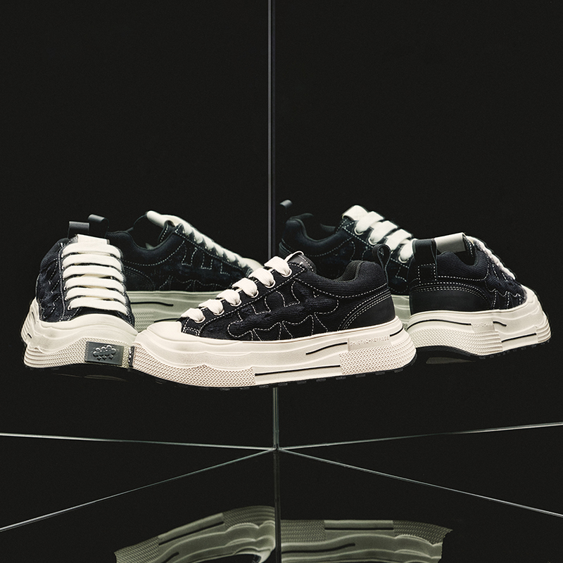 【明星同款】重奏帆布鞋板鞋厚底增高软底秋冬季低帮真皮SHOOTBRAND