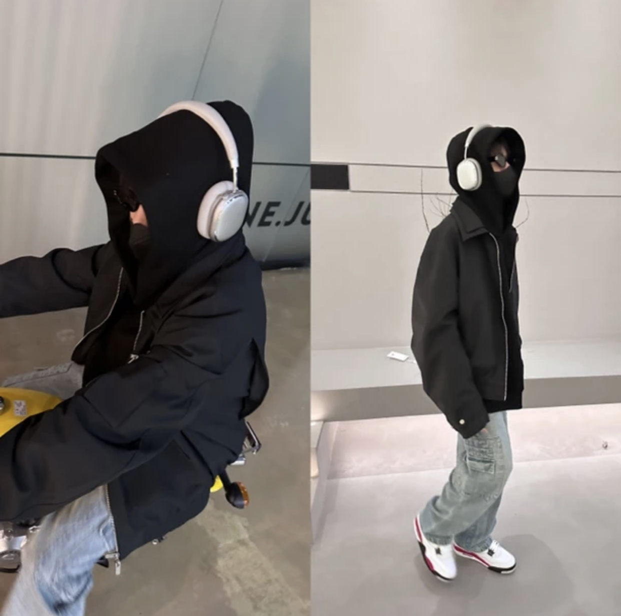 【炸了炸了】黑色双层翻领拉链时尚休闲潮流儿童百搭外套春新品442 