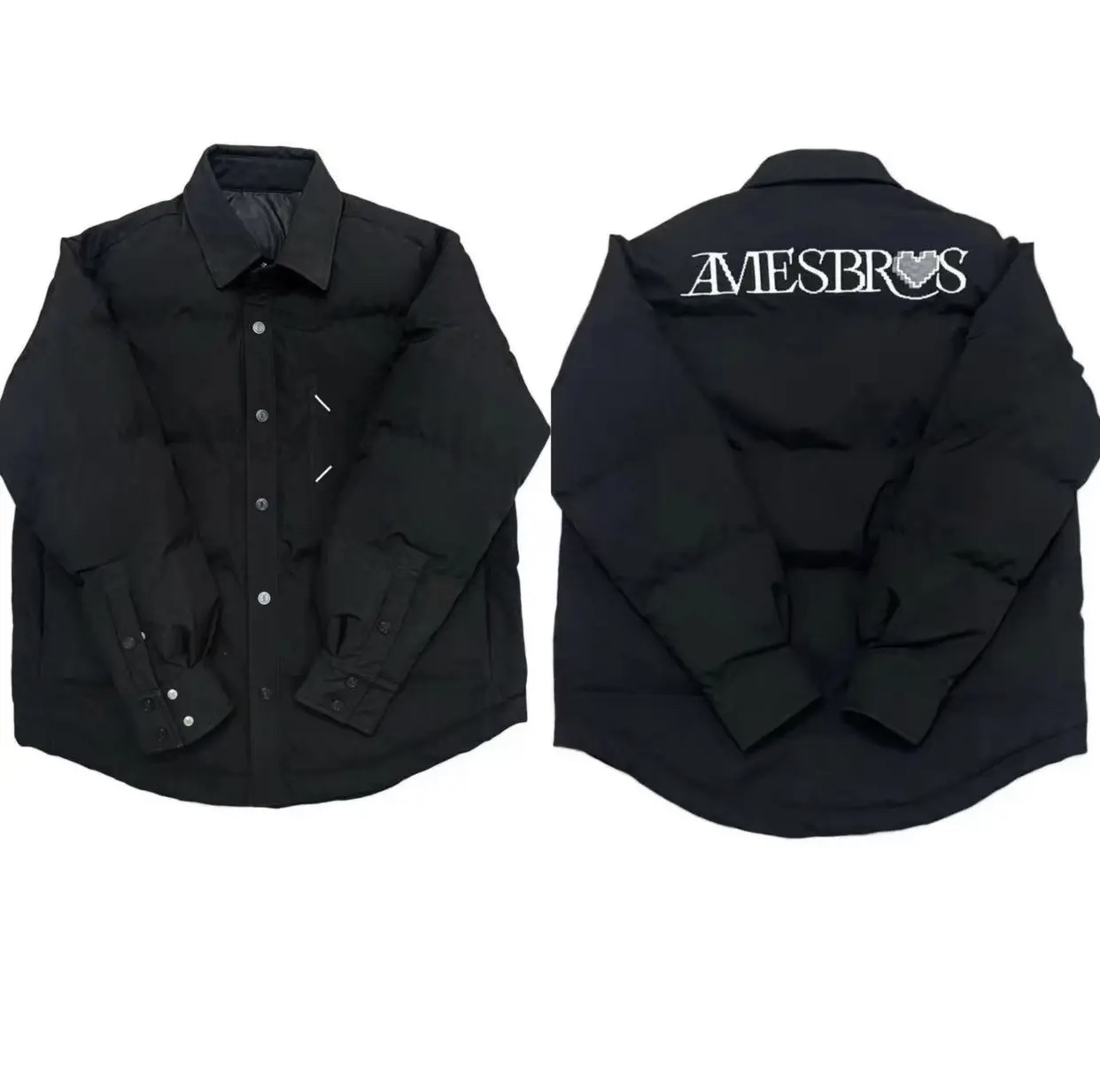 【子政同款】黑色翻领后背爱心刺绣字母时尚设计款加棉儿童外套 253