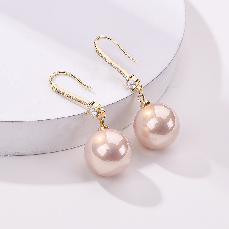 耳圈925银针感时尚珠珠耳环女2023年新款气质耳钉轻奢设计耳饰潮