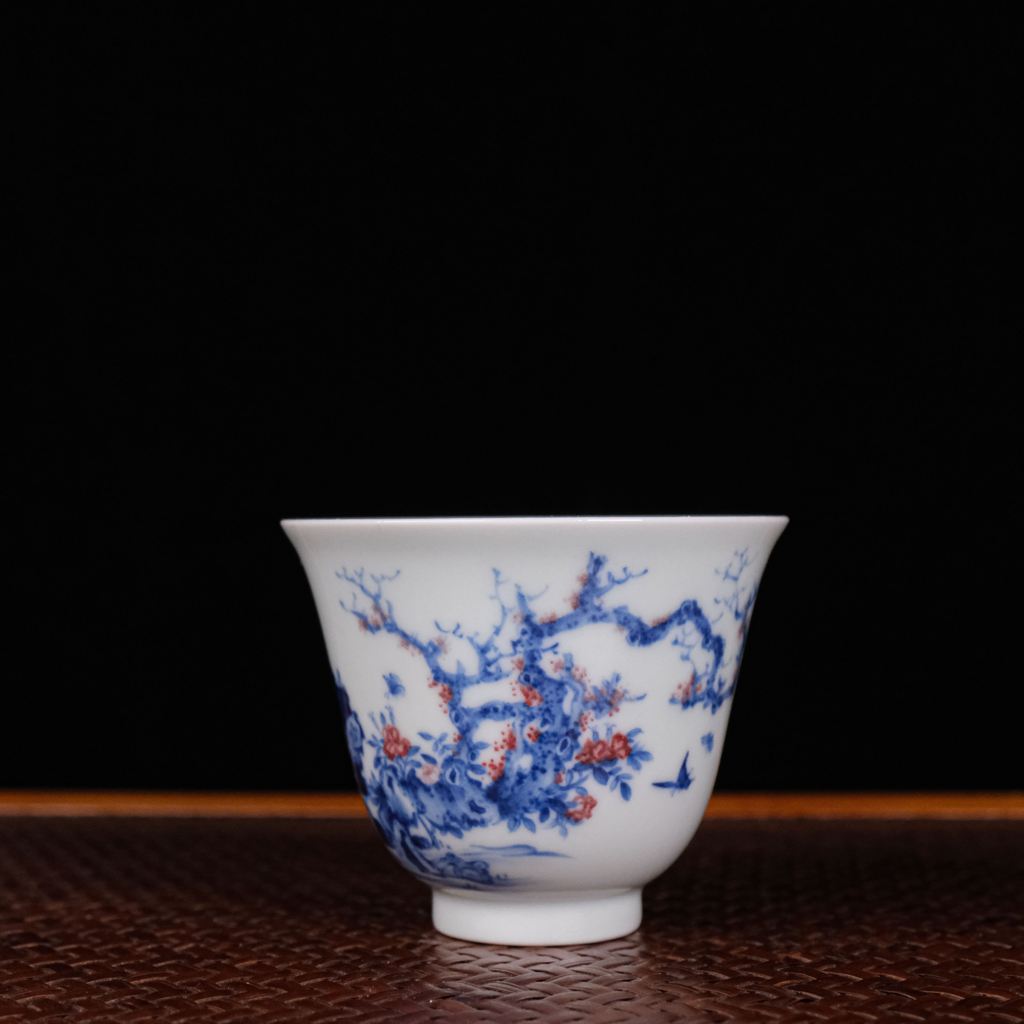 慢生堂 釉里红枯梅纹闻香杯