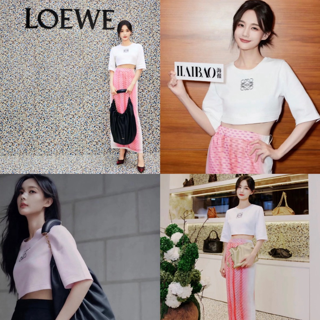 罗意威/Loewe 模糊logo短袖T恤/尺码M/未使用品带吊牌/李一桐同款