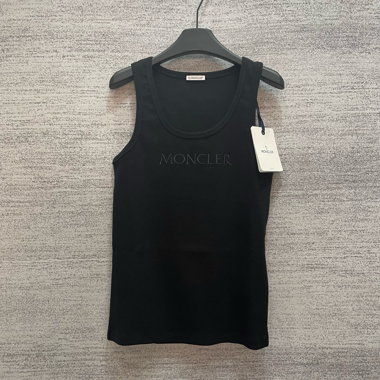 盟可睐/Moncler 刺绣针织背心/黑色/尺码S/未使用品带吊牌