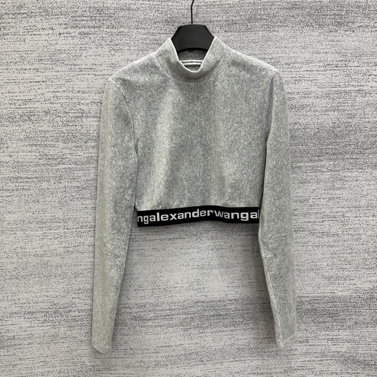 亚历山大王/alexanderwang 灯芯绒 灰色 高领上衣 /尺码M