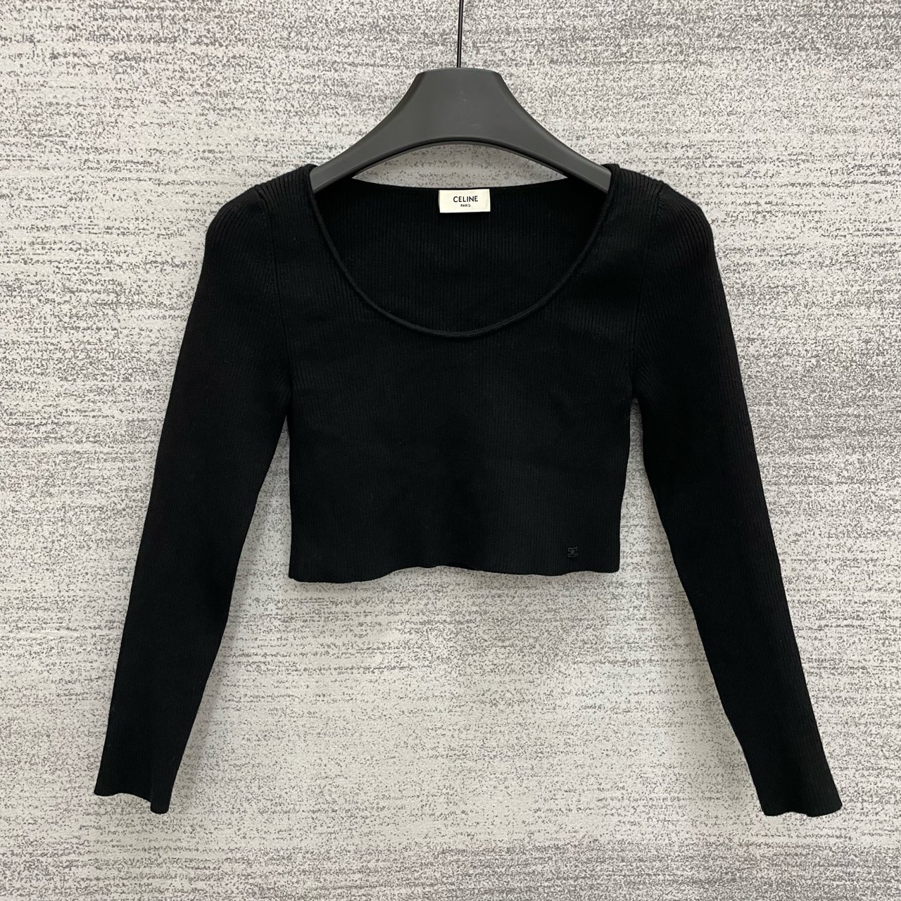 99新 Celine/思琳 W108670/黑色套头针织/尺码XS/