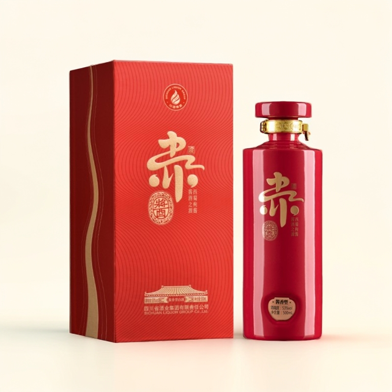 赤渡酱酒红 酱香型白酒大曲坤沙年份酱酒纯粮酿造53度500ml