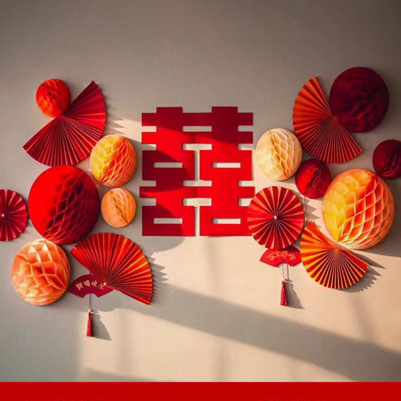 结婚婚房背景墙装饰套装 新房大气布置婚庆用品床头背景墙套装