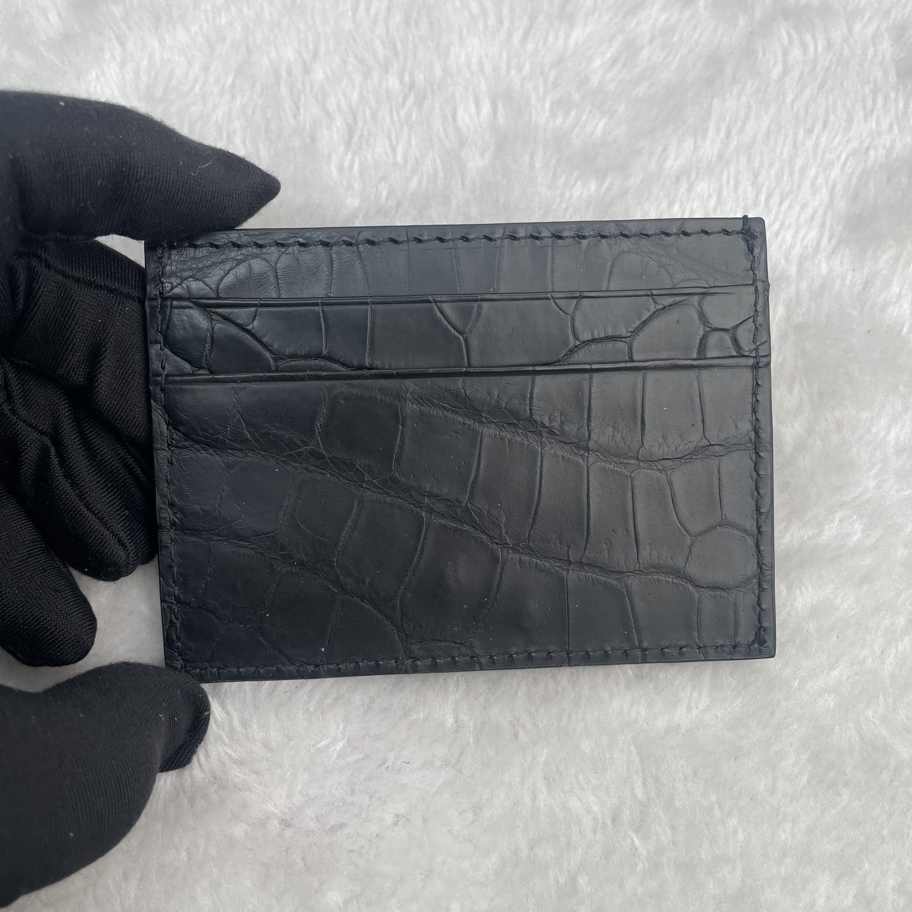 福利款真鳄鱼皮手工卡包