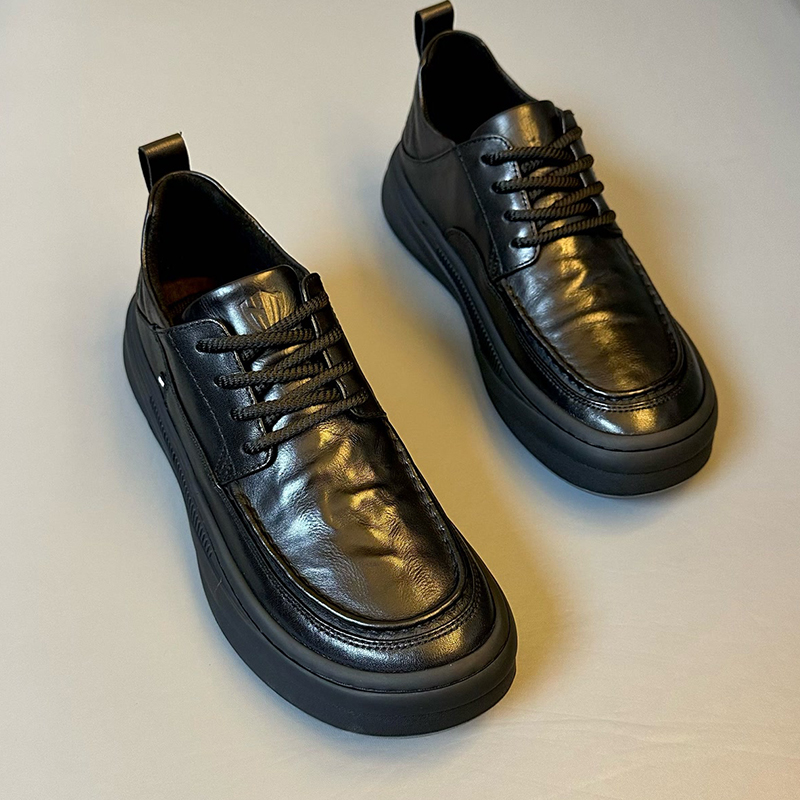 皮鞋男款爆款2025新款休闲男鞋商务鞋子真皮男士温州黑色软底上班