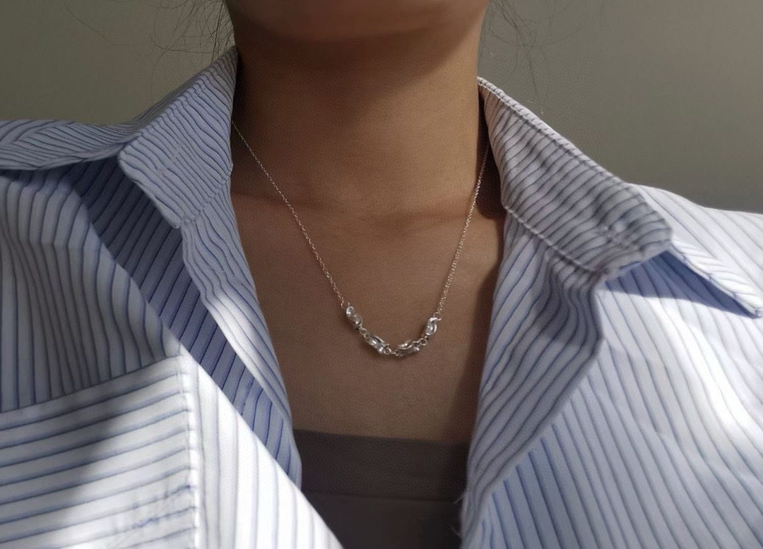 足银银制品 民族风光面项链