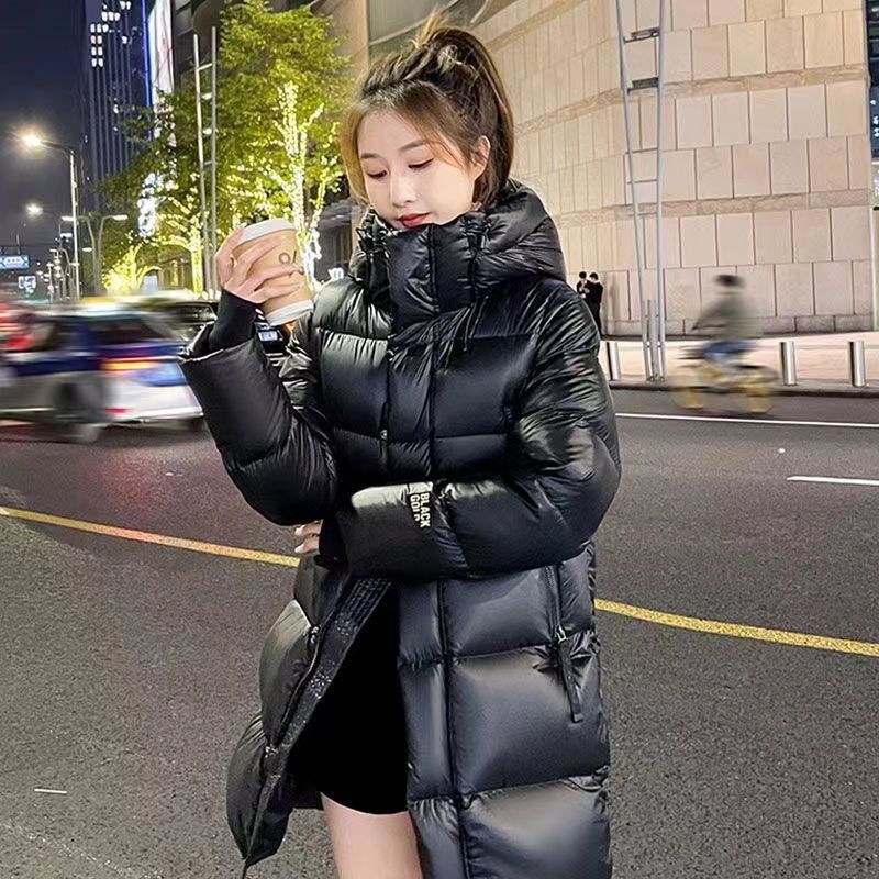 波司澄黑金羽绒棉服女冬季2023新款中长款韩版小个子加厚棉衣潮棉