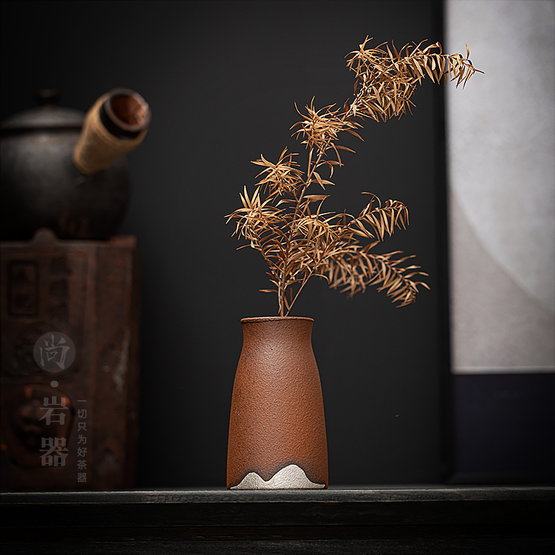 家用中式小花瓶陶瓷简约水培花瓶客厅茶桌茶事摆件创意干花插花器