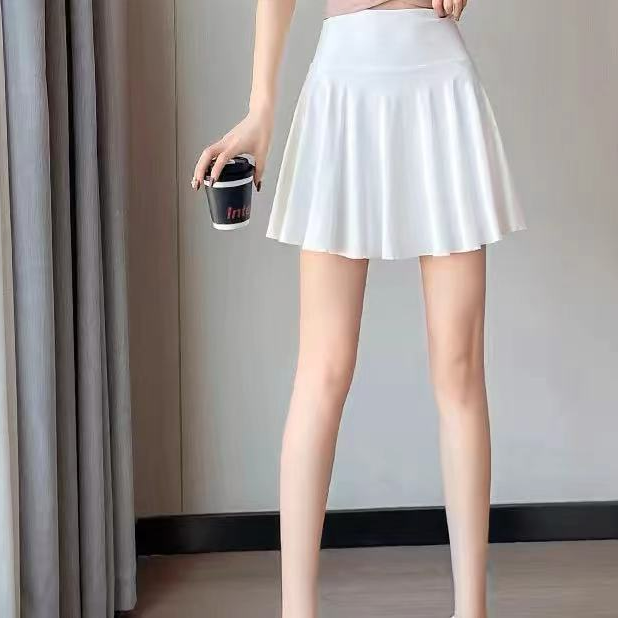 瑶老板-运动专业百褶裙舞蹈跑步裙通勤女士带内衬有口袋荷包裙