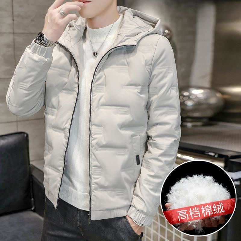 出口版外套男冬季2021新款韩版帅气面包羽绒服衣服加绒加厚潮流短