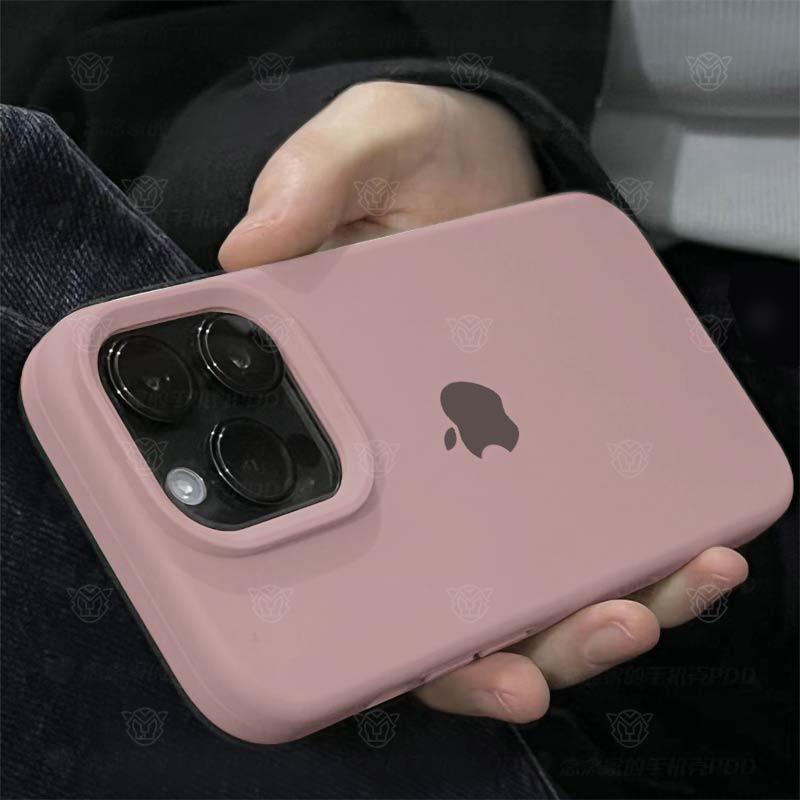 黑加仑液态硅胶手机壳iphone14promax大孔13/12/11防摔15Pro女款X