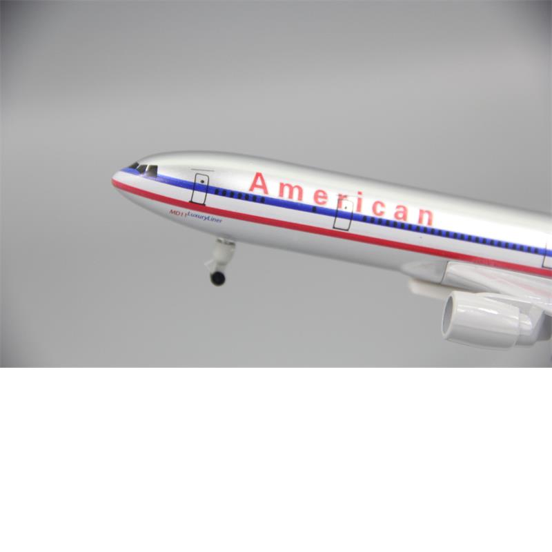 麦道MD11飞机模型美国航空荷兰泰国客机仿真合金航模带轮礼品摆件