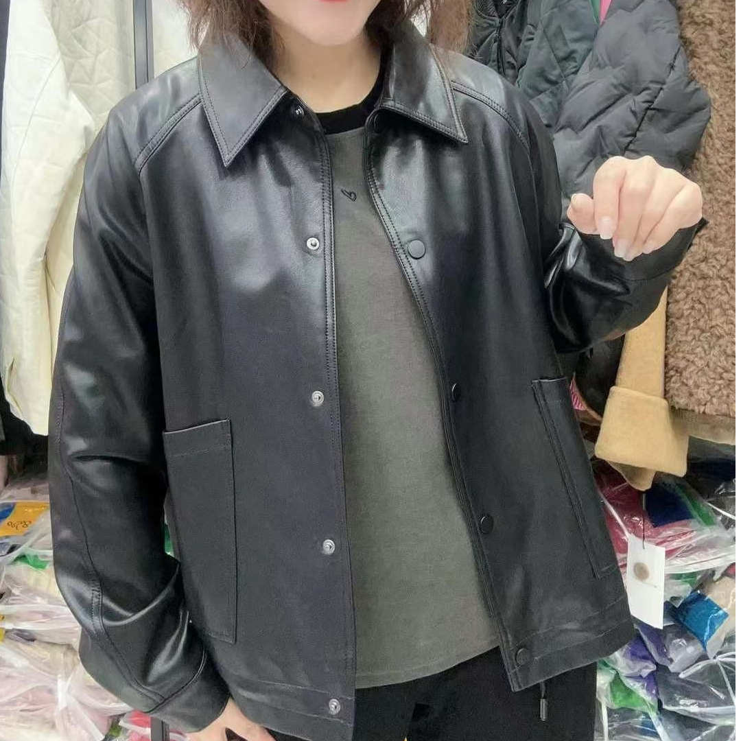 水淼9105秋季新款-皮夹克外套时尚百搭