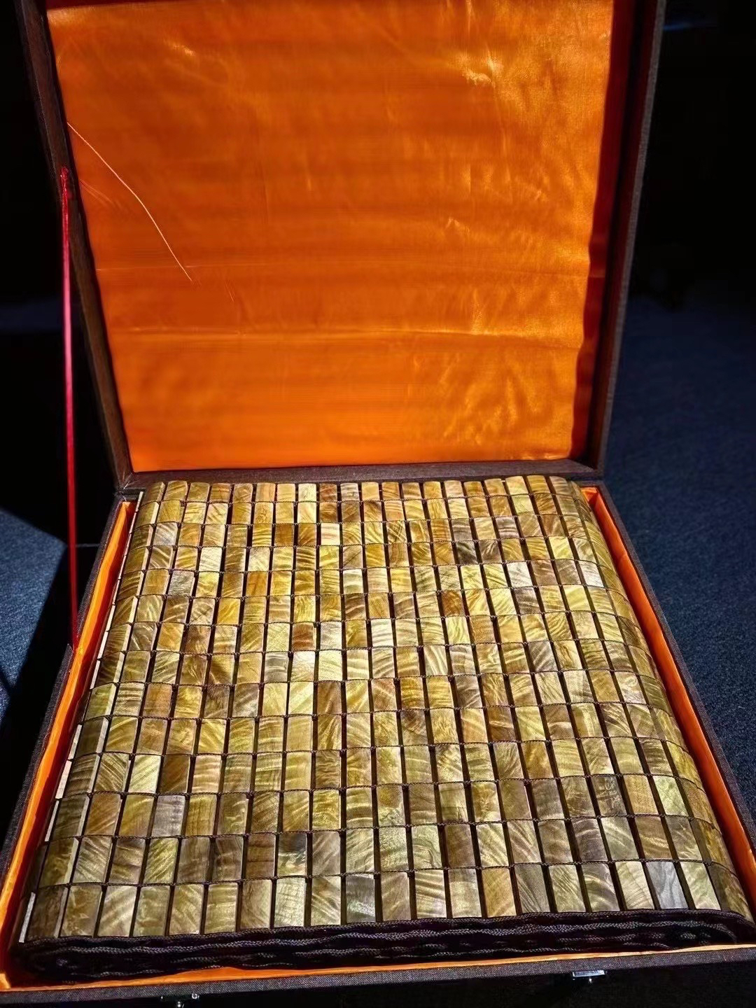 金丝楠木满水波凉席