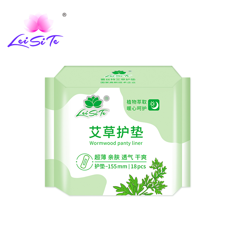 蕾丝特（leisite）超薄透气卫生巾干爽艾草护垫姨妈巾