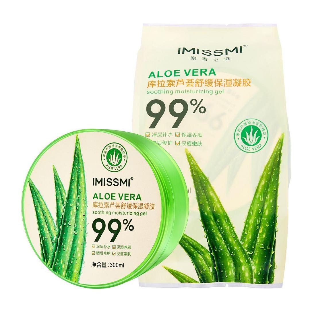 IMISSMI库拉索芦荟舒缓修护保湿补水凝胶芦荟乳300ml养颜滋养通用