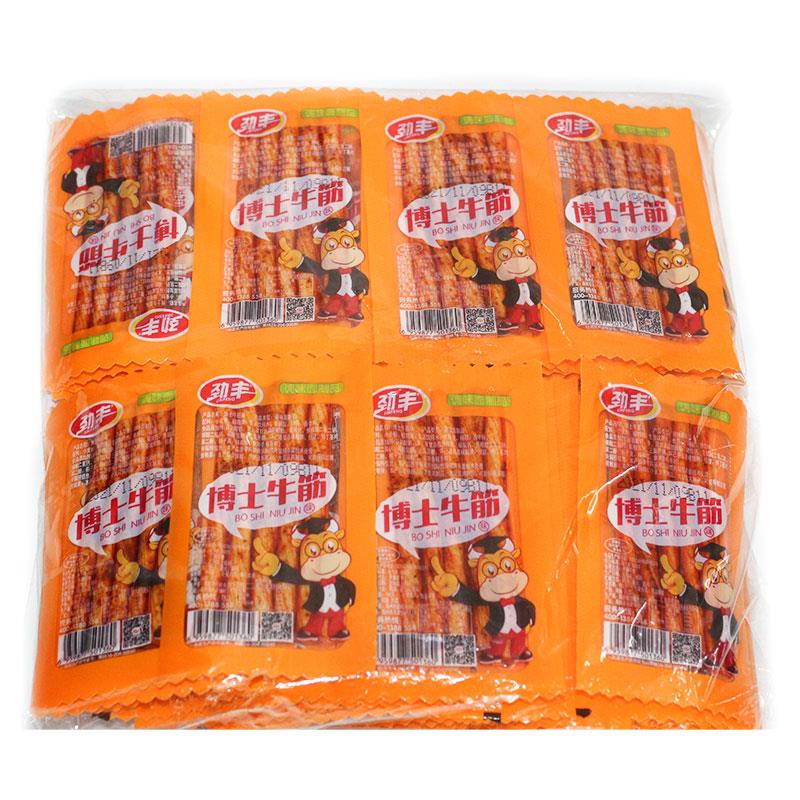 劲丰博士牛筋辣条素牛筋8090后童年儿时怀旧零食大礼包20克每包