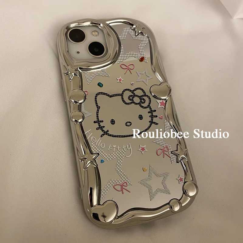 欧克里里星星KT猫苹果14手机壳iphone15高级12/11promax可爱13软x