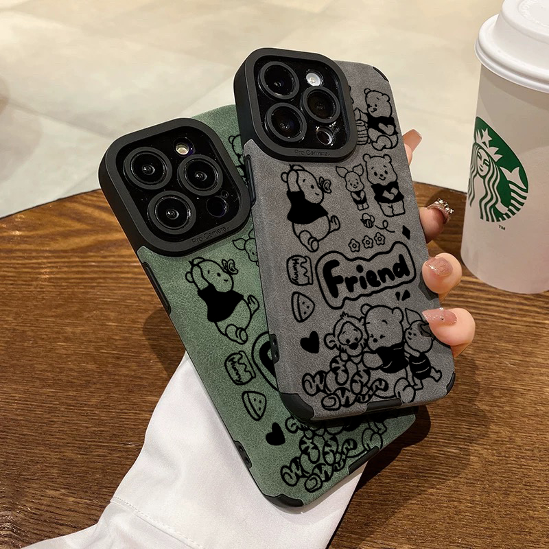 欧克里里维尼熊适用iPhone16手机壳苹果15磨砂毛皮13/14男11女12
