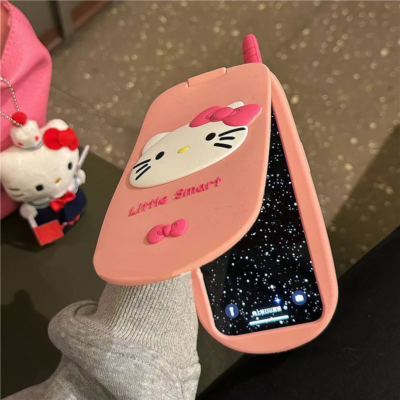 欧克里里凯蒂猫表情适用苹果15大哥大手机壳iPhone13/14硅胶12/16
