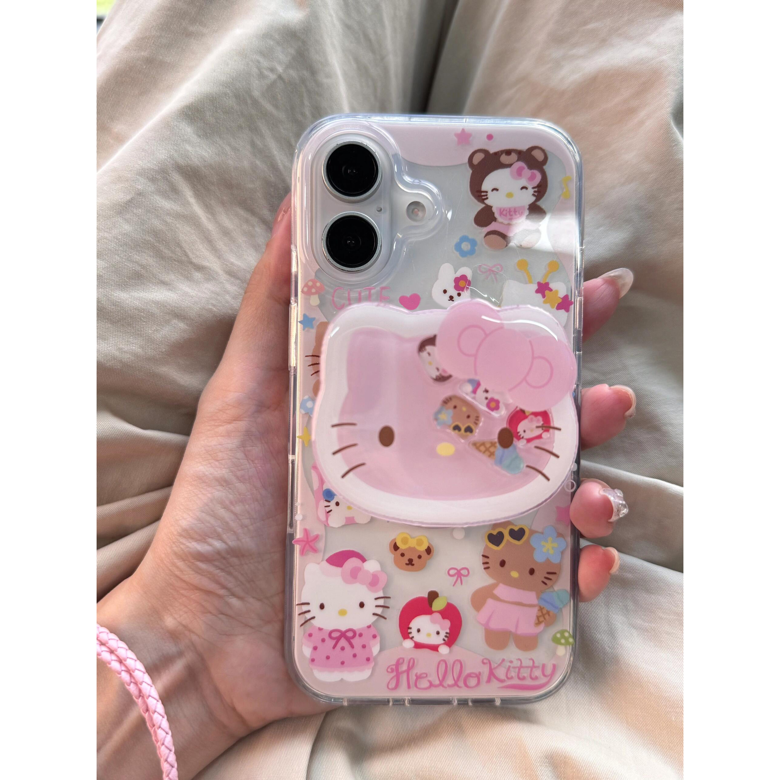 欧克里里kitty合集支架适用苹果16/17高透手机壳华为vivo小米oppo