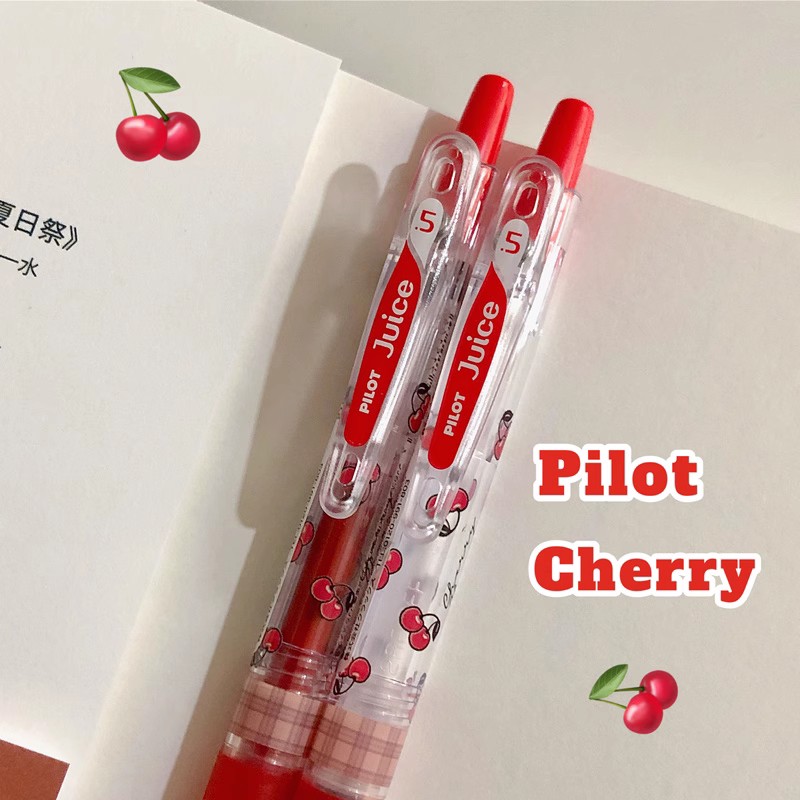日本百乐PILOT日系红笔10ef中性笔红色樱桃学生老师专用笔0.5套装