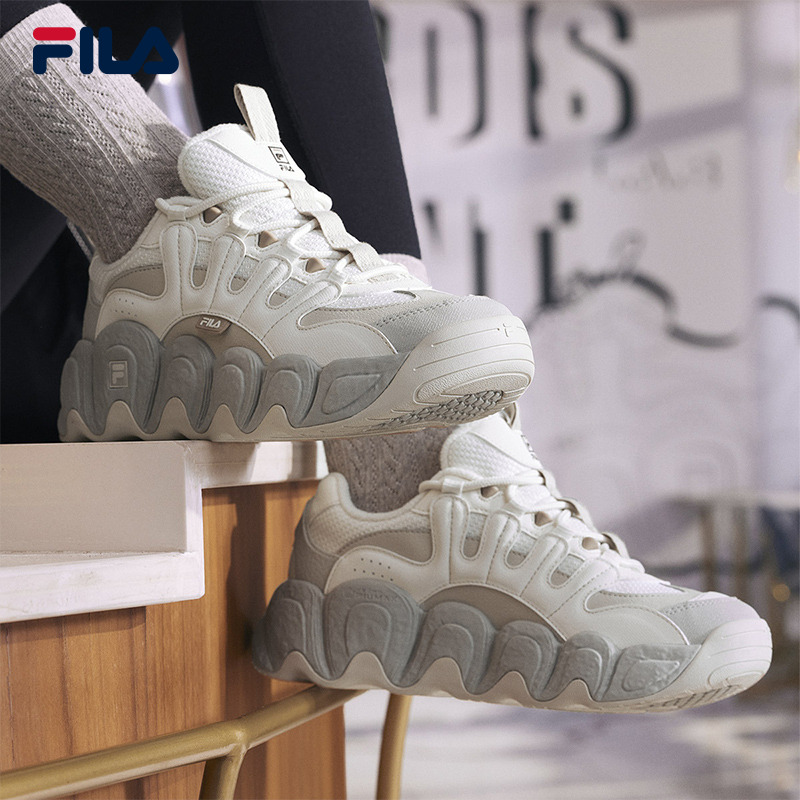 FILA斐乐可颂面包鞋情侣休闲鞋百搭跑步老爹鞋女多巴胺美式鞋子