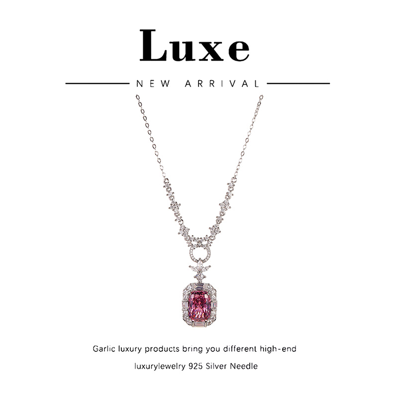 合金合成锆石项链 【琴愿为你】轻奢时尚百搭项链吊坠YX160256