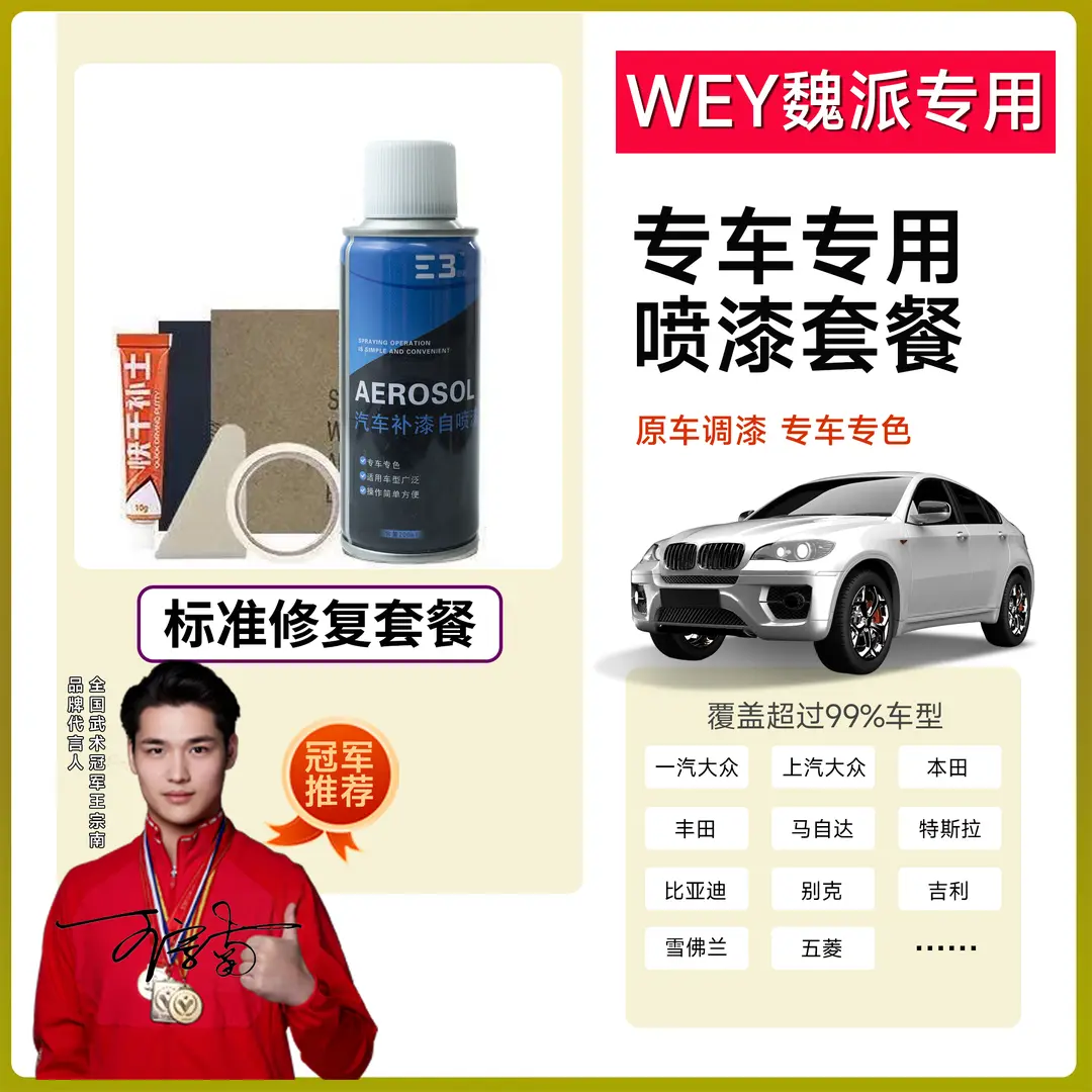 （80）魏牌vv5 vv6 vv7拿铁新摩卡蓝山汽车漆面白色专用自喷漆