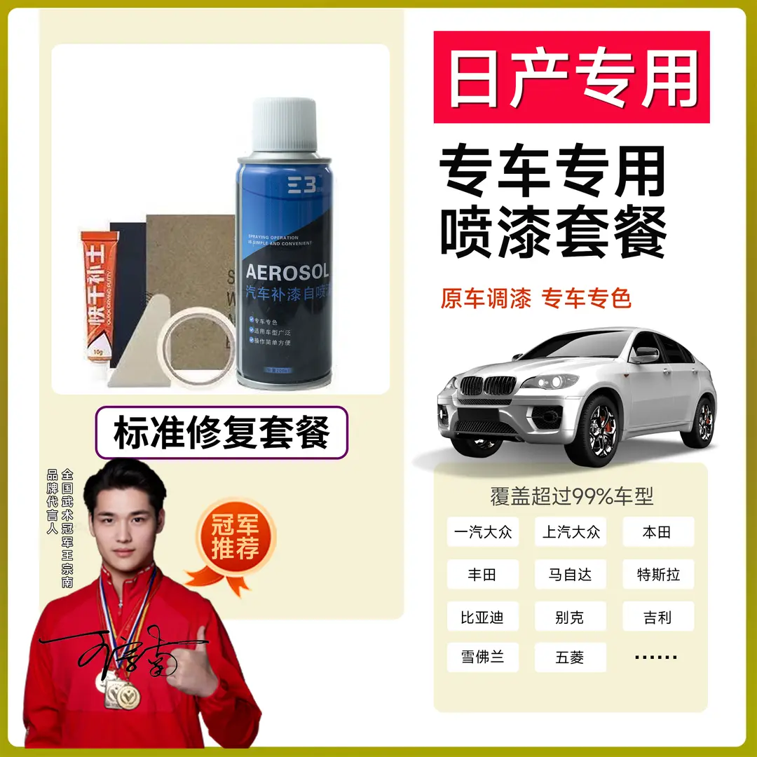 (4)日产轩逸天籁骊威阳光蓝鸟奇骏逍客骐达白色专车自喷漆