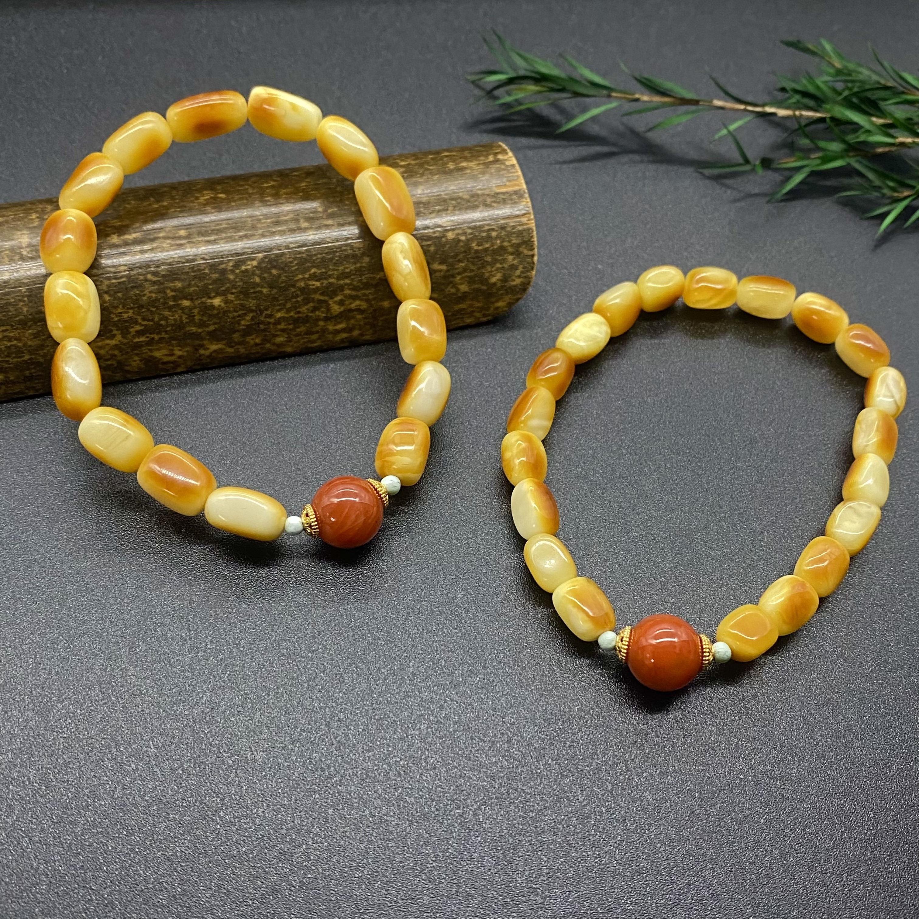 【景旺】【丽丽专属】南红单珠蜜蜡随型手串@多样性发货只发其一件