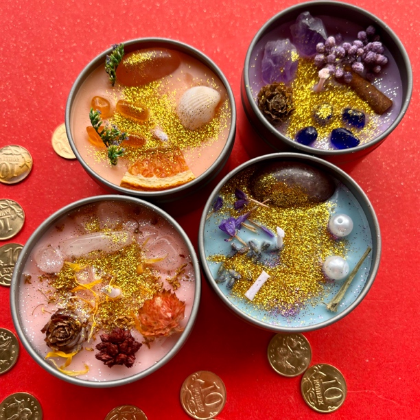 老师祝福4131心悦成真梦想金箔蜡烛干花香薰蜡烛感恩冥想蜡烛睡眠