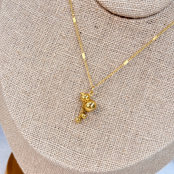 钛钢项链 洗澡不用取，不掉色！立体感的小葫芦精致好看链条也很美