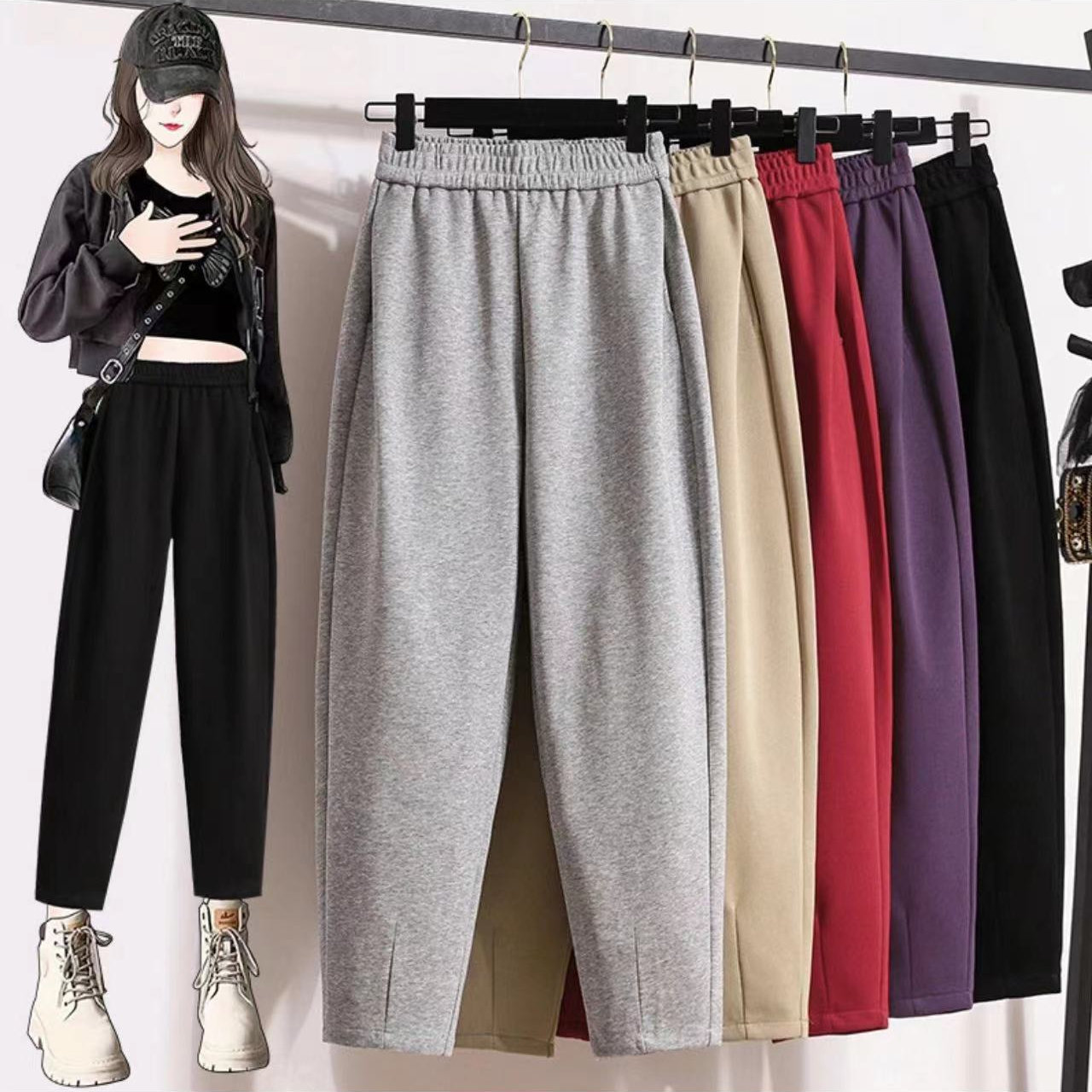 XX52哈伦裤新款宽松春秋休闲卫裤香蕉运动裤B5-8-2-3