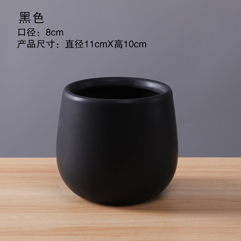 北欧纯色陶瓷花瓶 现代家居绿植花盆高档花瓶子