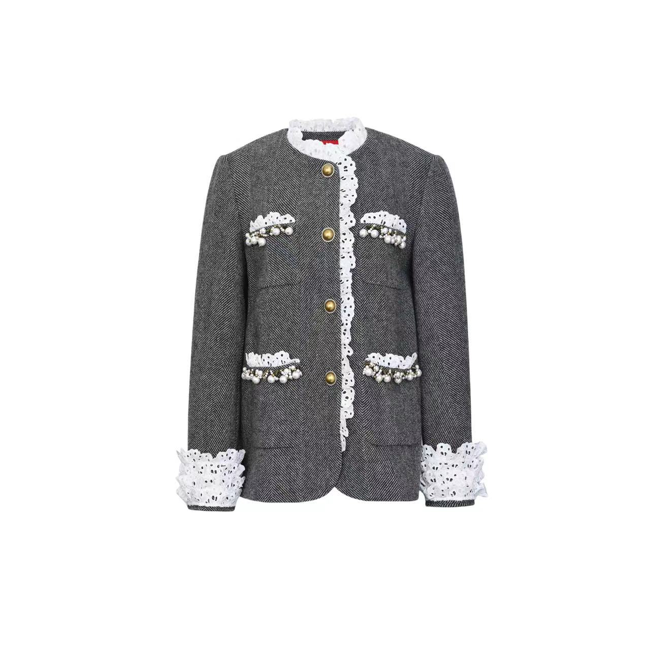 LeFame/拉飞姆2025秋 浪漫宫廷中长款外套LF23Q31C06B281J