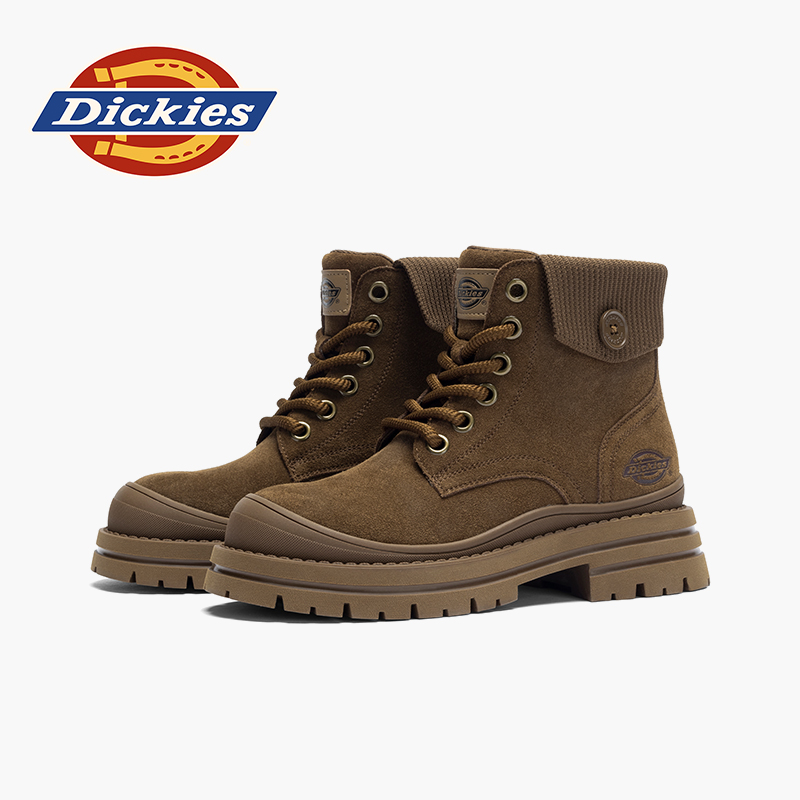 马丁靴女款2025新款冬季款女鞋厚底英伦风女士中帮工装靴