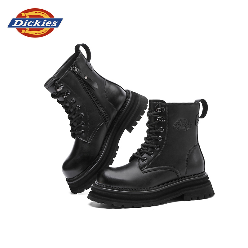 Dickies时尚马丁靴百搭防滑女靴冬季新款时尚户外高帮工装靴耐磨