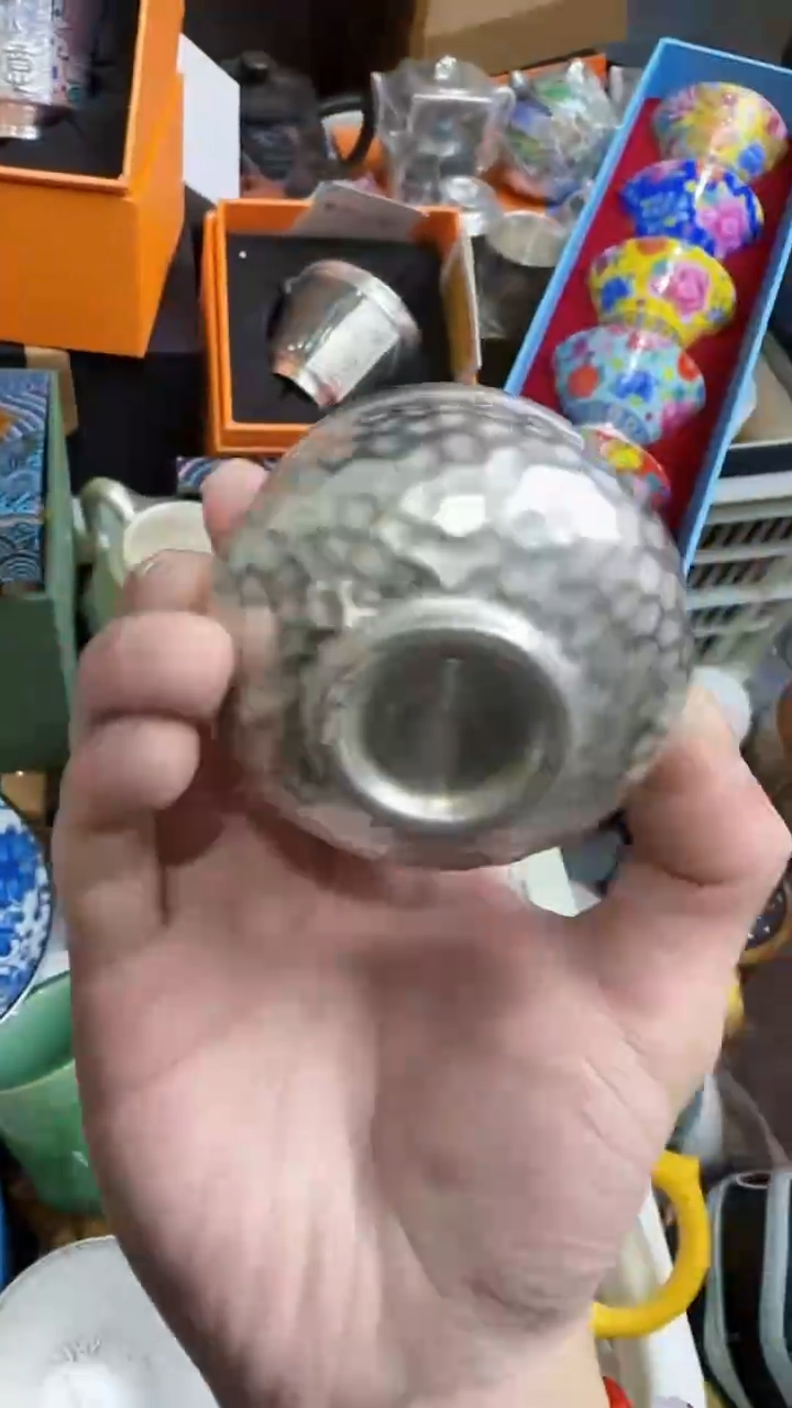 【闪购商品】陶瓷杯-锤纹银杯