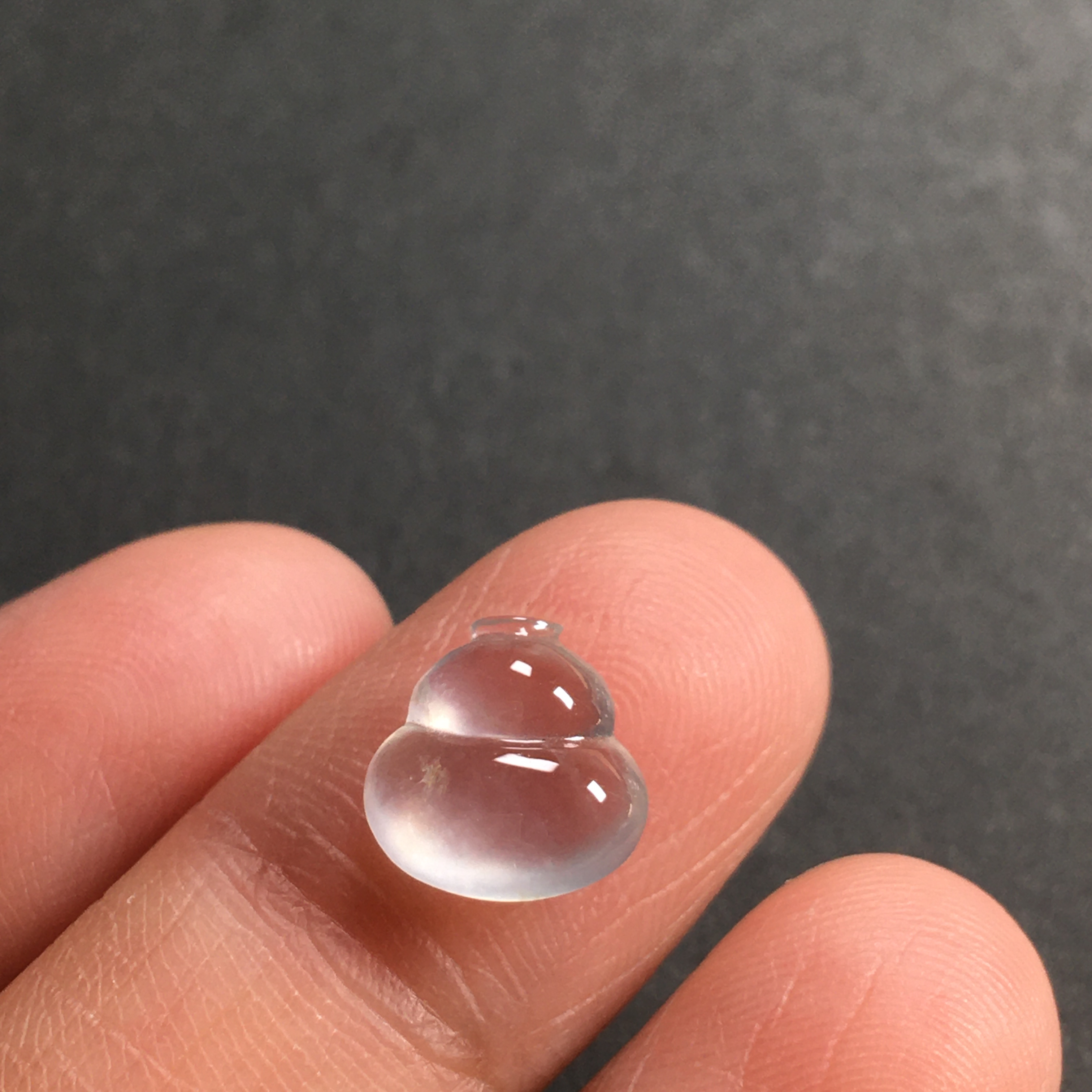 尺寸9.3-9.3-3.6天然翡翠玉石好高冰透钢小葫芦镶戒指手链多用款